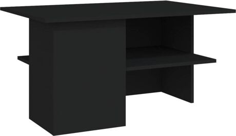 Vidaxl Mesa de Centro (Preto - Aglomerado de Madeira - 90x60x46.5 cm)