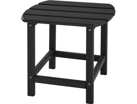 Tectake Mesa Auxiliar Kamala (Preto - Polietileno - 48x37.5x45.5 cm)