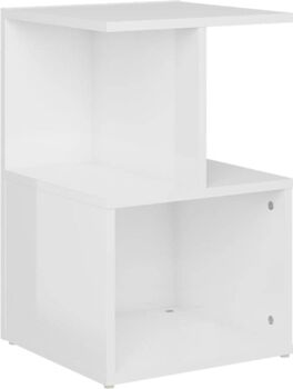 Vidaxl Mesa de Cabeceira (Branco - Aglomerado - 35x35x55 cm)