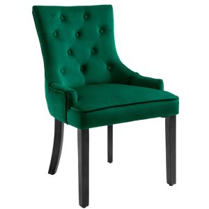 Nimara.se Hella – Grön sammet stol med svarta ben