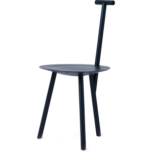 Please Wait To Be Seated - Spade Chair Stained Navy Blue Ash - Matstolar - Faye Toogood - Trä