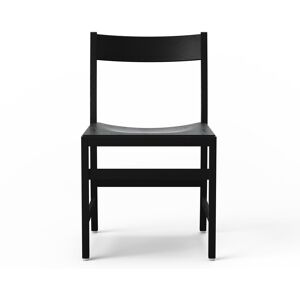 Massproductions - Waiter Xl Chair, Black Stained Oak, Utan Klädsel - Svart - Svart - Matstolar - Trä