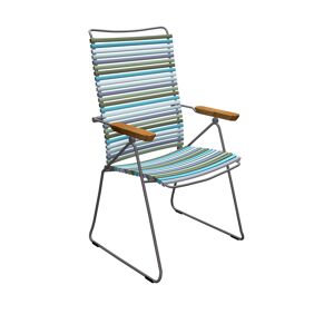 Houe - Click Position Chair - Multi Color 2 - Flerfärgad - Matstolar Utomhus - Metall/trä/plast