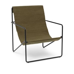 Ferm Living - Desert Chair - Black/olive - Fåtöljer Utomhus - Metall