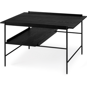 Please Wait To Be Seated - Kanso Coffee Table Black Ash/ Black - Svart - Soffbord - Metall/trä