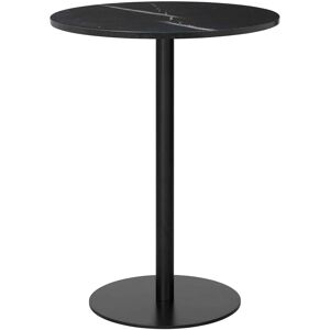 Gubi - Gubi 1.0 Bar Table, Round, Ø60, Black Base, Marble Top - Bianco Carrara - Vit - Barbord - Metall/sten