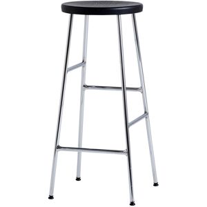 Hay - Cornet Bar Stool High - Soft Black - Chromed Steel - Barstolar