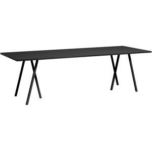 Hay - Loop Stand Table - Black - 250 X 92,5 Cm - Svart - Matbord - Metall/trä