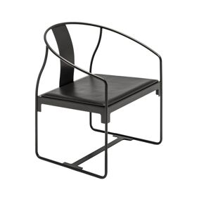 Driade - Mingx Armchair - Painted Steel/leather Black - Matstolar
