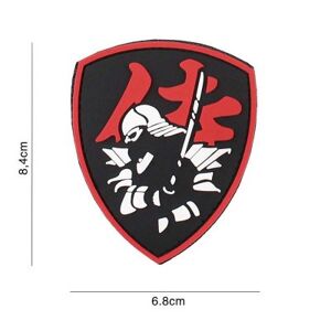 101 INC PVC Patch - Samurai Shield (Färg: Röd)