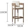 WAOCEO Utemöbler Utomhusstolar Massivt trä Trädgårdsmöbler Set Nordic Leisure Bord och stolar Hem Utemöbler trädgårdsmöbler (Size : Bar chair)