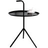 ROLTIN Table Living Room Side Table Corner Table Tea Table Wrought Iron Small Coffee Table Sofa Side Table (Svart) (Svart)