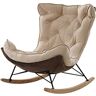 NOALED Rocking chair Rocking Chair Nordic Living Room Balcony Household Lazy Rocking Chair Recliner Adult Living Room Leisure Fabric Chair Sun lounger rocking chair