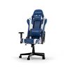 DXRacer (Orginalet) Prince P132 Gamingstol, Konstläder, Blå-Vit, Upp till 185 cm