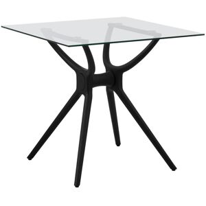 Fromm & Starck Stôl - štvorcový - 80 x 80 cm - sklenená doska STAR_DESK_35