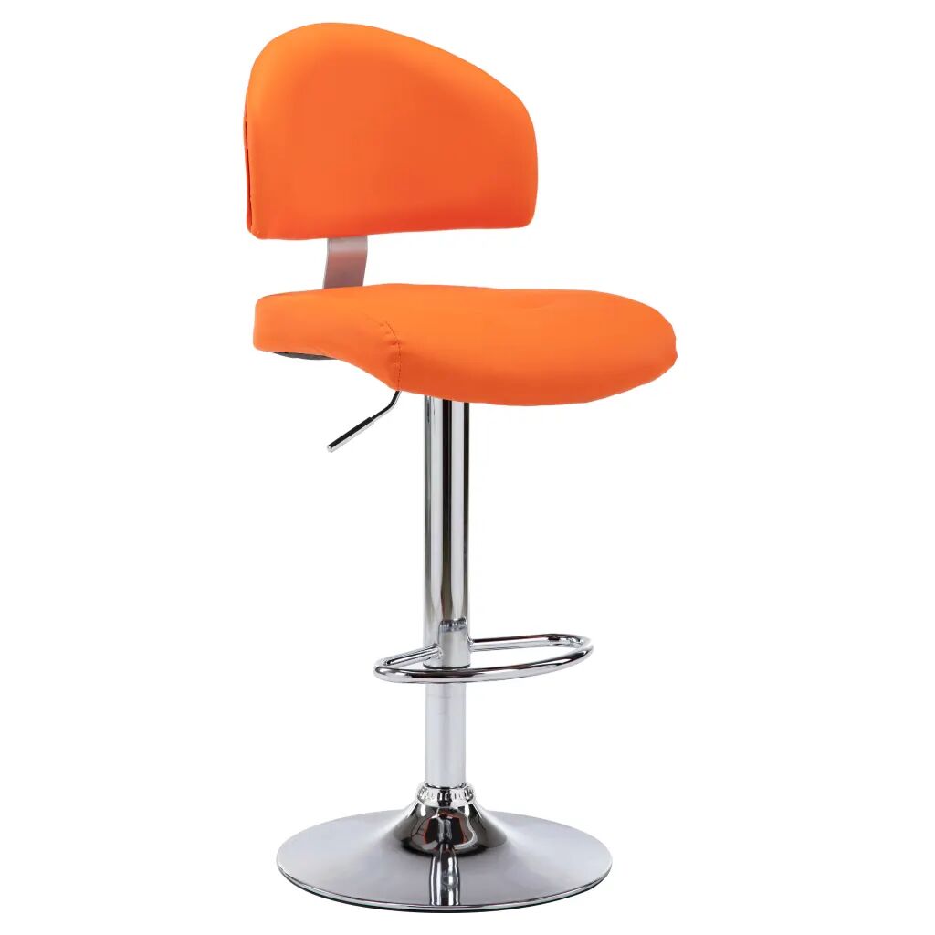 vidaXL Barová stolička, oranžová, umelá koža