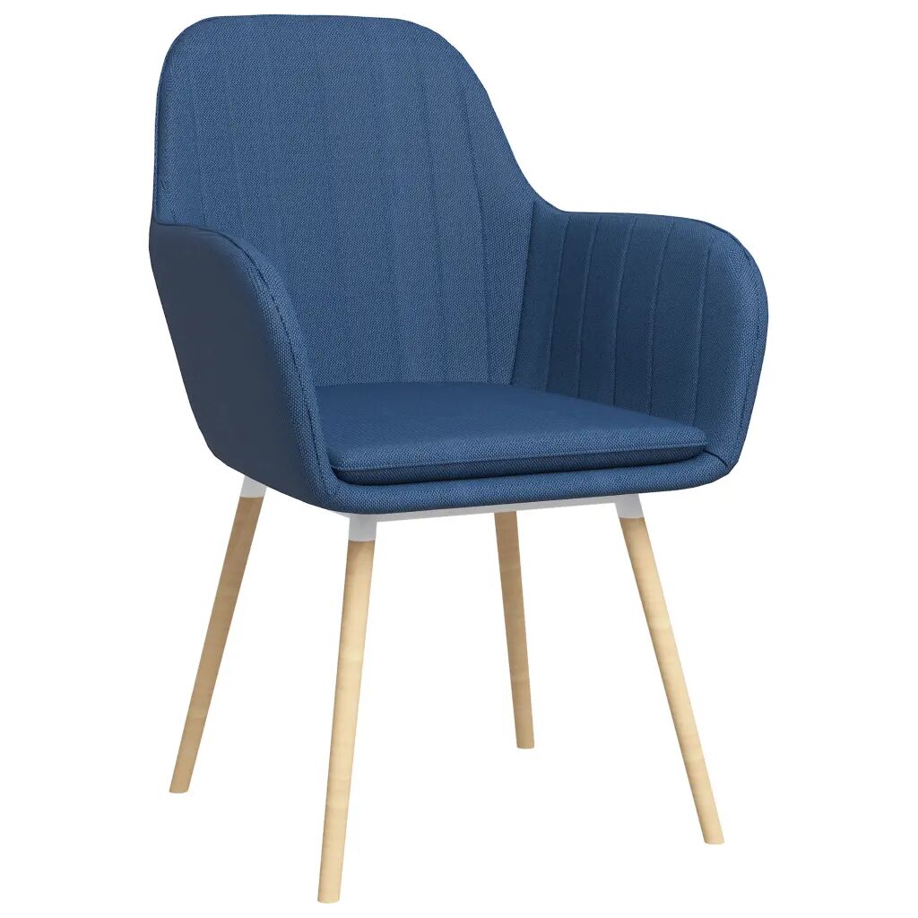 vidaXL Jedálenské stoličky s opierkami 2 ks, modré, látka
