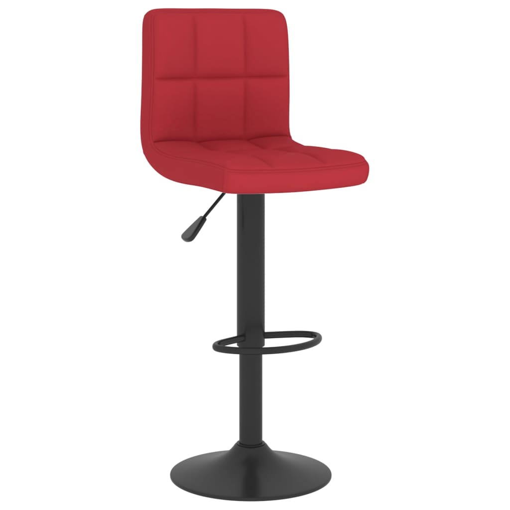 vidaXL Barová stolička, vínovo červená, látková