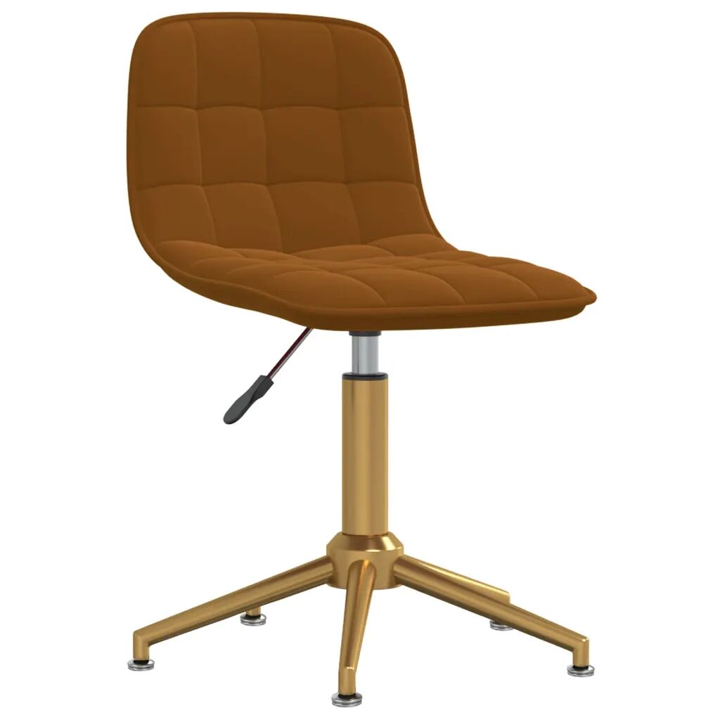 vidaXL Kancelárska stolička hnedá zamatová