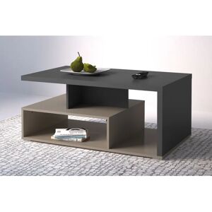 Ebern Designs Monikah Coffee Table black/brown/gray 45.0 H x 100.0 W x 60.0 D cm