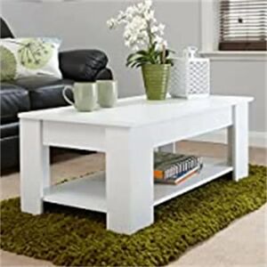 Ebern Designs Coffee Table With Storage, Lift Up Coffee Table For Living Room, Wooden Black Coffee Table With 1 Shelf Large Hidden Storage Rectangular Lift-Top Sofa white 45.0 H x 100.0 W x 50.0 D cm