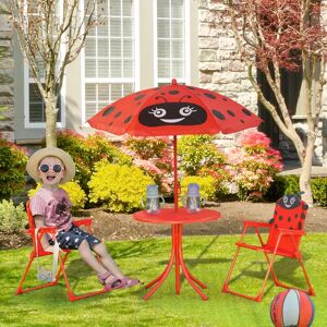 Zoomie Kids Cordova 4 Piece Round Table and Chair Set red 46.0 H x 50.0 W cm