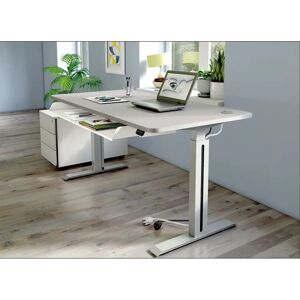 Inbox Zero Pixa Desk brown/gray 100.0 W x 60.0 D cm