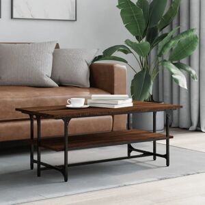 Borough Wharf Elem Trestle Coffee Table with Storage brown 40.0 H x 100.0 W x 50.0 D cm