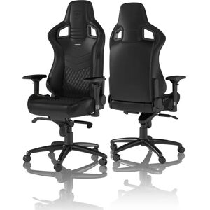 Noblechairs EPIC Real Leather Gaming Chair - Black 131.0 H x 77.0 W x 46.0 D cm