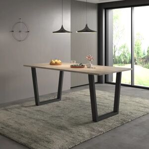George Oliver 180 Cm Dining Table black/brown 77.0 H x 180.0 W x 90.0 D cm