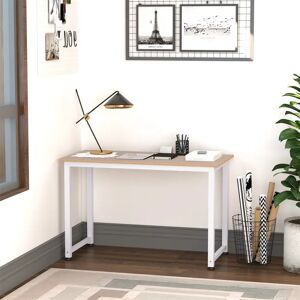 Symple Stuff 120cm W Rectangle Writing Desk white/brown 76.0 H x 120.0 W x 60.0 D cm