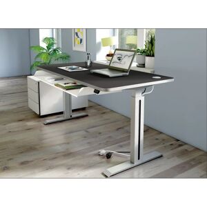 Inbox Zero Pixa Desk brown/gray 100.0 W x 60.0 D cm