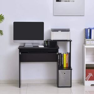 Hashtag Home Correia Computer Desk black/brown 86.6 H x 100.0 W x 40.0 D cm