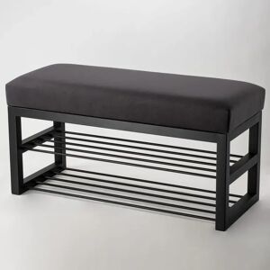 Ebern Designs Figuroa Upholstered Storage Bench gray 50.0 H x 100.0 W x 40.0 D cm
