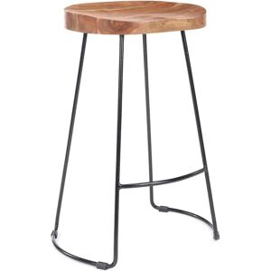 Borough Wharf Nataly 72cm Bar Stool black/brown 70.0 H x 52.0 W x 36.0 D cm