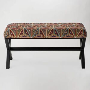 Bloomsbury Market Liftig Upholstered Bench blue/red/yellow 50.0 H x 100.0 W x 40.0 D cm