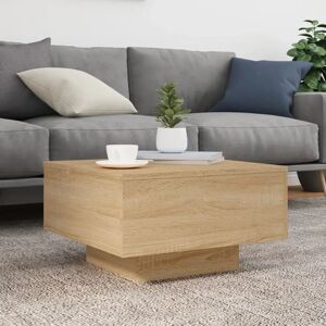 vidaXL Jlea Pedestal Coffee Table brown 31.0 H x 55.0 W x 55.0 D cm