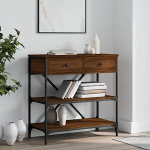 Vidaxl Console Table Sonoma Oak 75X34.5X75 Cm Engineered Wood brown 75.0 H x 75.0 W x 34.5 D cm