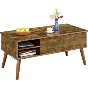 Alpen Home Celinda Lift Top Extendable 4 Legs Coffee Table with Storage brown 45.0 H x 100.0 W x 48.0 D cm