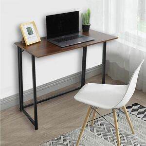 MCC DIRECT Folding Computer Desk Study Desk Writing Table Home Office Boston brown