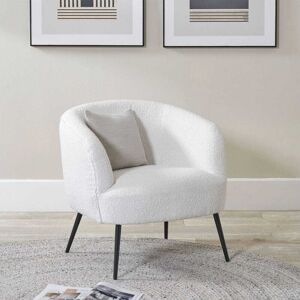 Gavroche Boucle Accent Chair with Black Legs