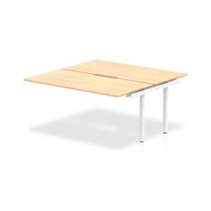 Evolve B2B Ext Kit White Frame Bench Desk 1600 Maple - BE189