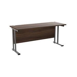 Allegro 1600 X 600 Rectangular Cantilever Workstation Dk Walnut/Silver