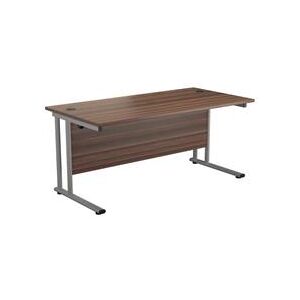 Allegro 1200 X 800 Rectangular Cantilever Workstation Dk Walnut/Silver