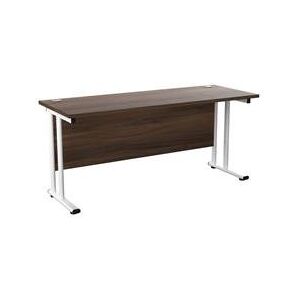 Allegro 1600 X 600 Rectangular Cantilever Workstation Dk Walnut/White