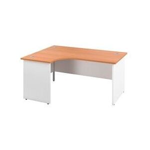 Workstations 1800X1200 Panel Left Hand Radial Desk Beech-White