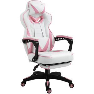 VINSETTO Gaming Chair Ergonomic Reclining with Manual Footrest Wheels Stylish