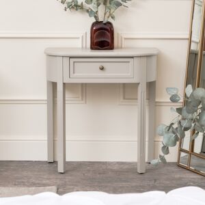 Grey Half Moon Table - Daventry Taupe-Grey Range Material: Wood