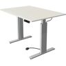 Ebern Designs Thaler Height Adjustable Standing Desk brown/gray 120.0 W x 80.0 D cm