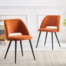 Fairmont Park Efrat Upholstered Dining Chair orange 78.0 H x 52.0 W x 56.0 D cm